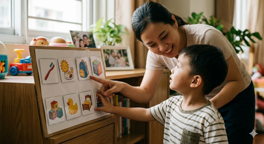 Sức mạnh của thời gian biểu bằng hình ảnh (Visual schedules) trong việc giảm ăn vạ ở trẻ